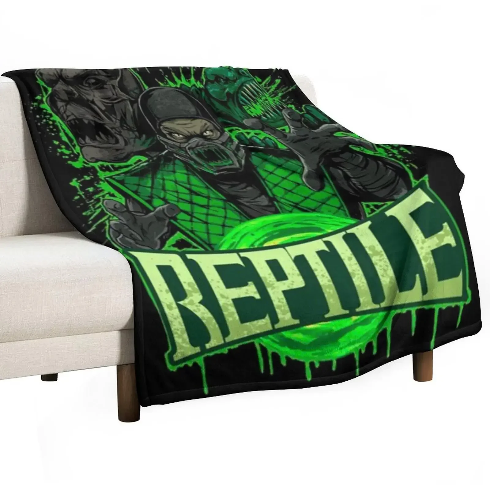 

Mortal Kombat Reptile Throw Blanket Blankets For Bed Luxury Blankets