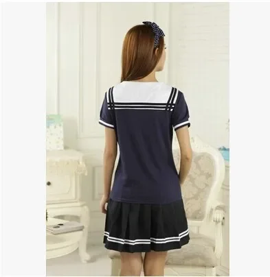 Studenti femminili del Giappone e della Corea del Sud Accademia navale britannica uniforme scolastica per il tempo libero vestito da marinaio T-shirt gonna a pieghe