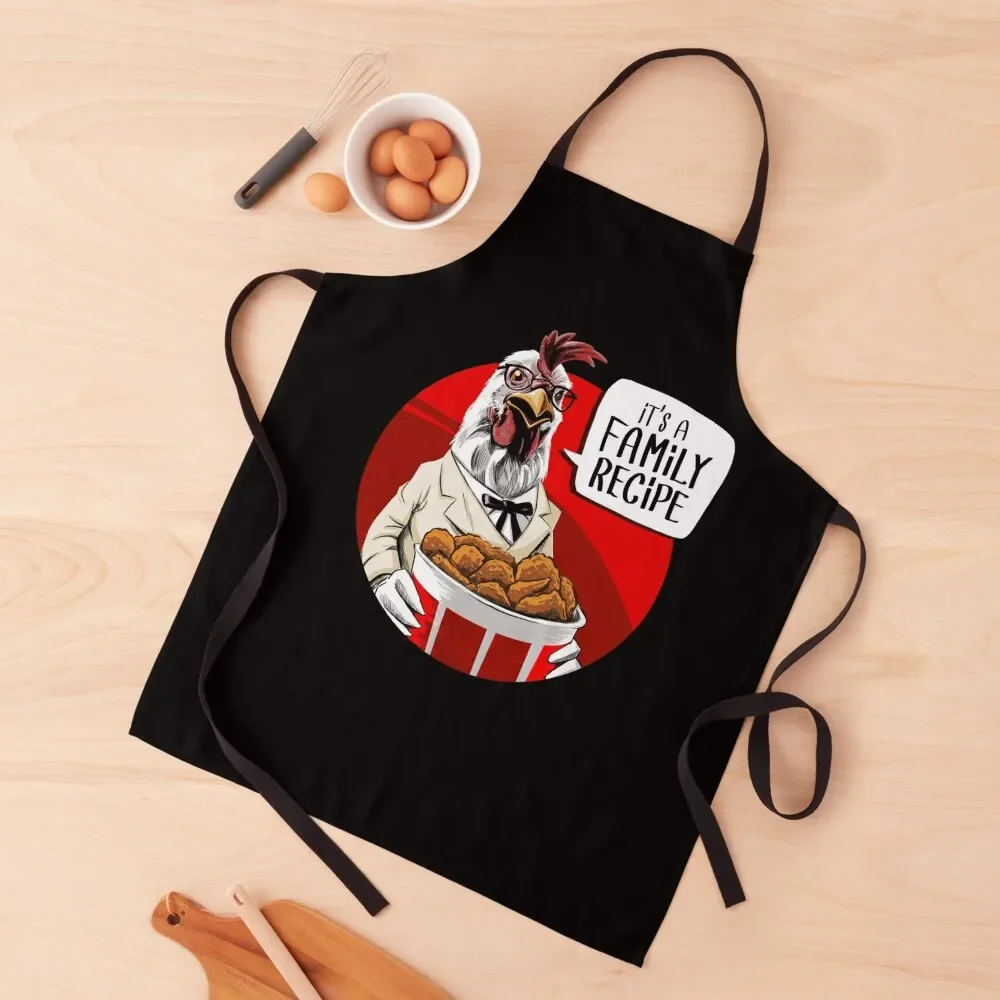 

Colonel Chicken - Fried Family Recipe Apron waiter Waterproof Kitchen For Women Funny Customizable Apron