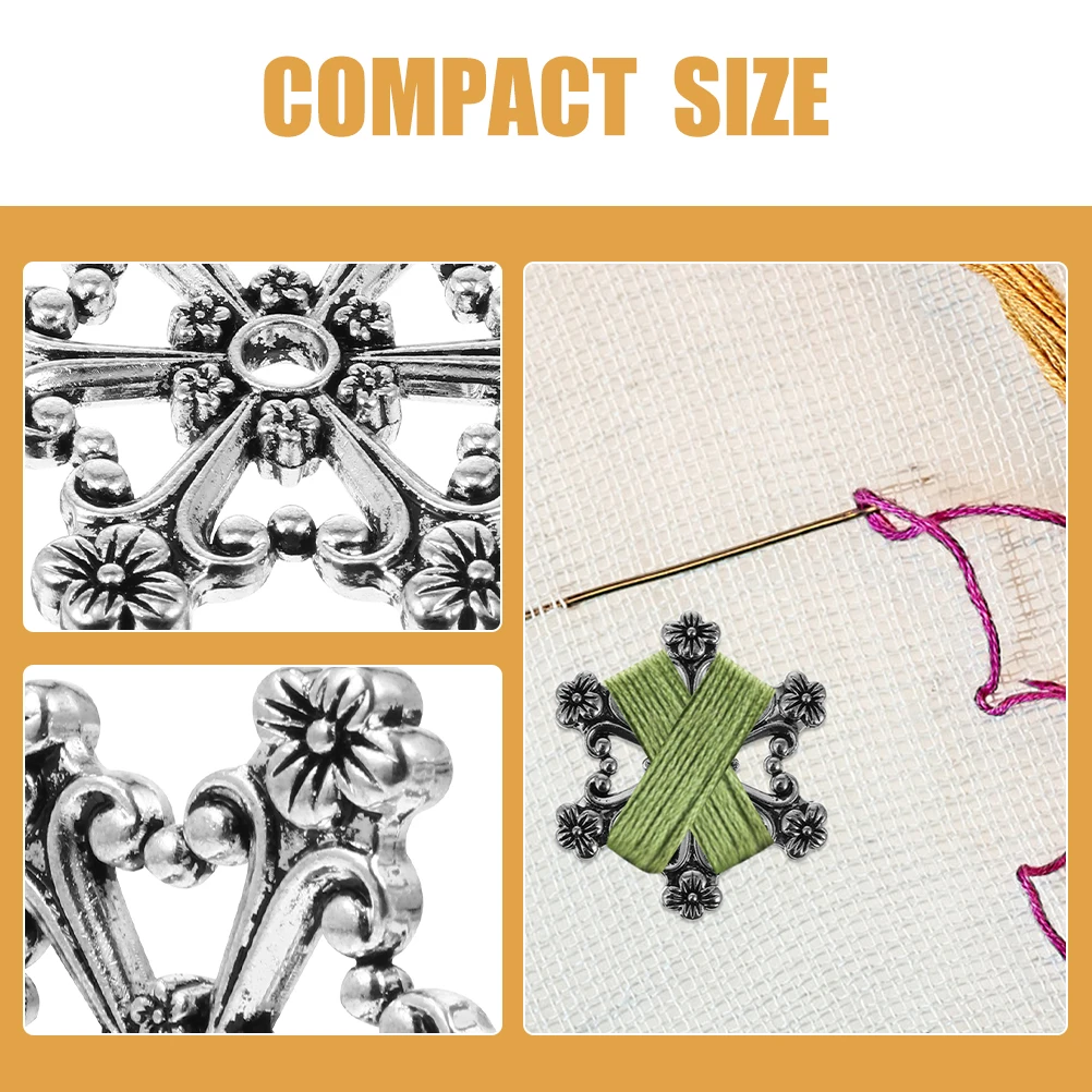 

2pcs Metal Organizer Embroidery Floss Winding Plate Cross Stitch Sewing Tool Thread Storage Board For Daily Use Durable Zinc