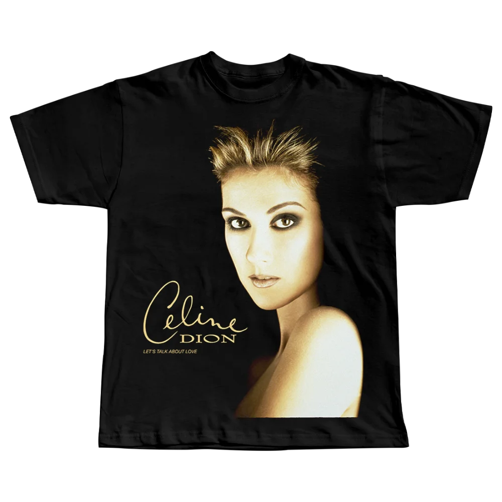 Camiseta Unisex 100% Algodón con Gráfico de Retrato de Celine Dion, Nueva Moda Y2K Verano 2026, Camiseta Conmemorativa de Música Vintage para Hombre y Mujer