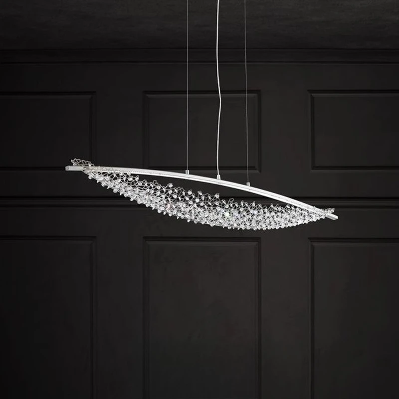 

Italian light luxury designer living room dining room crystal boat chandelier