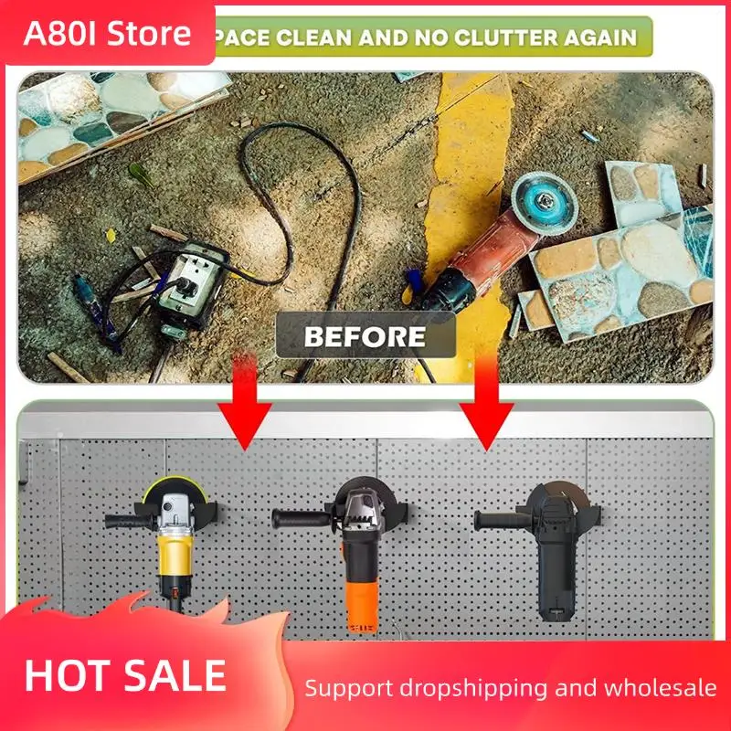 

A80I Angle Grinder Holder Angle Grinder Wall Mount Bracket Universal Storage Rack 2Pcs