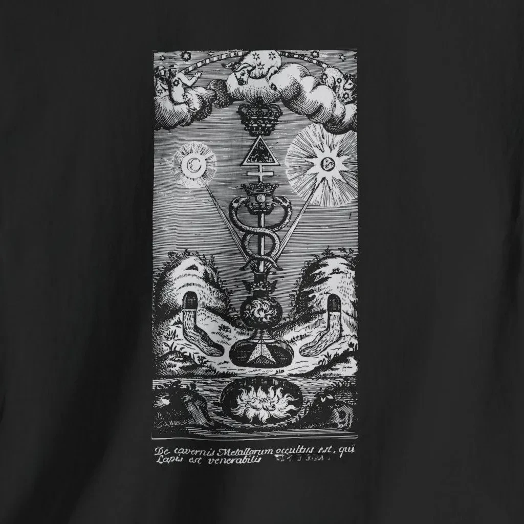 The Victorious Philosophical Stone A De Saint-Didier 1745 Frontispiece Unisex Tshirt Graphic Tee Retro Streetwear High-quality