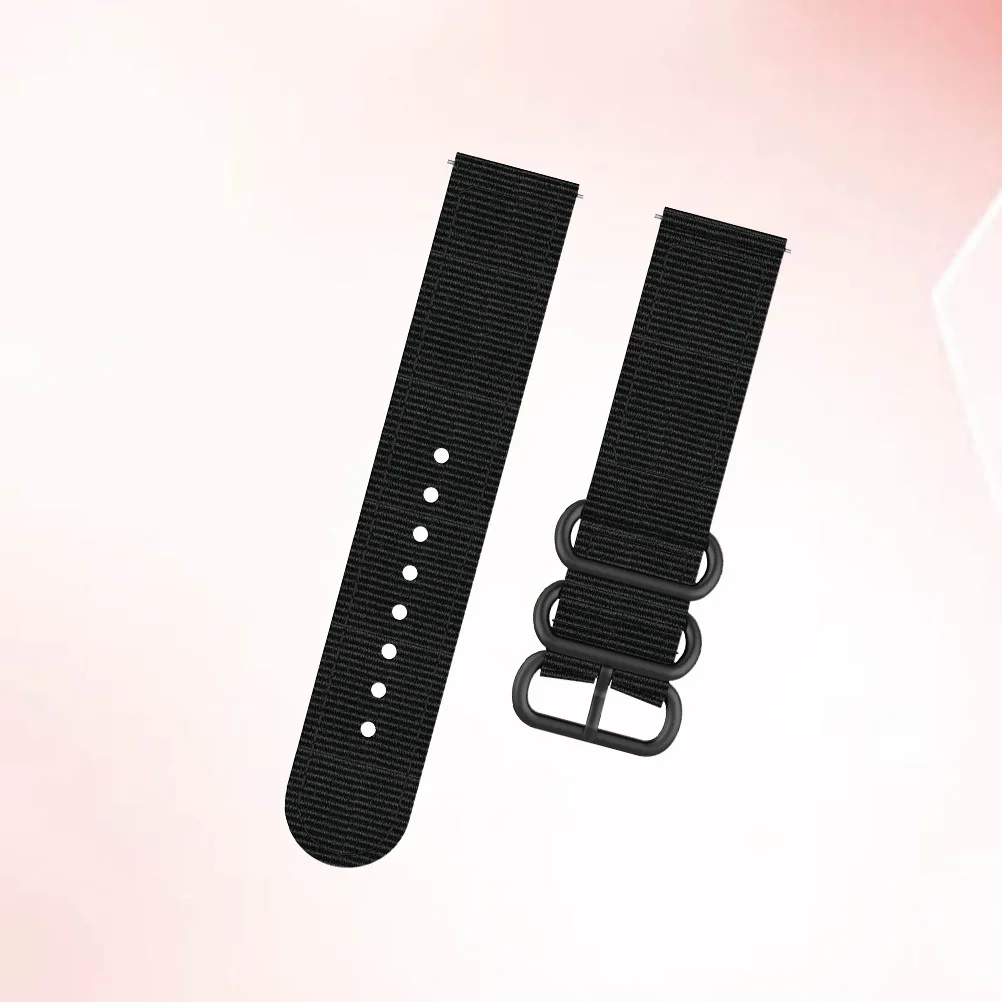 

Comfortable Nylon Watch Band Durable Simple Design Visual Impression Gift Choice for Forerunner 245m 645 Active3 Black
