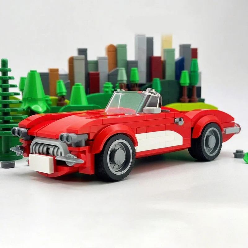 188 قطعة MOC ربطة عنق كورفيت مدينة أبطال نموذج اللبنات الهندسة المعمارية هدايا عيد الميلاد تجميع لعبة لتقوم بها بنفسك فكرة عيد ميلاد #5