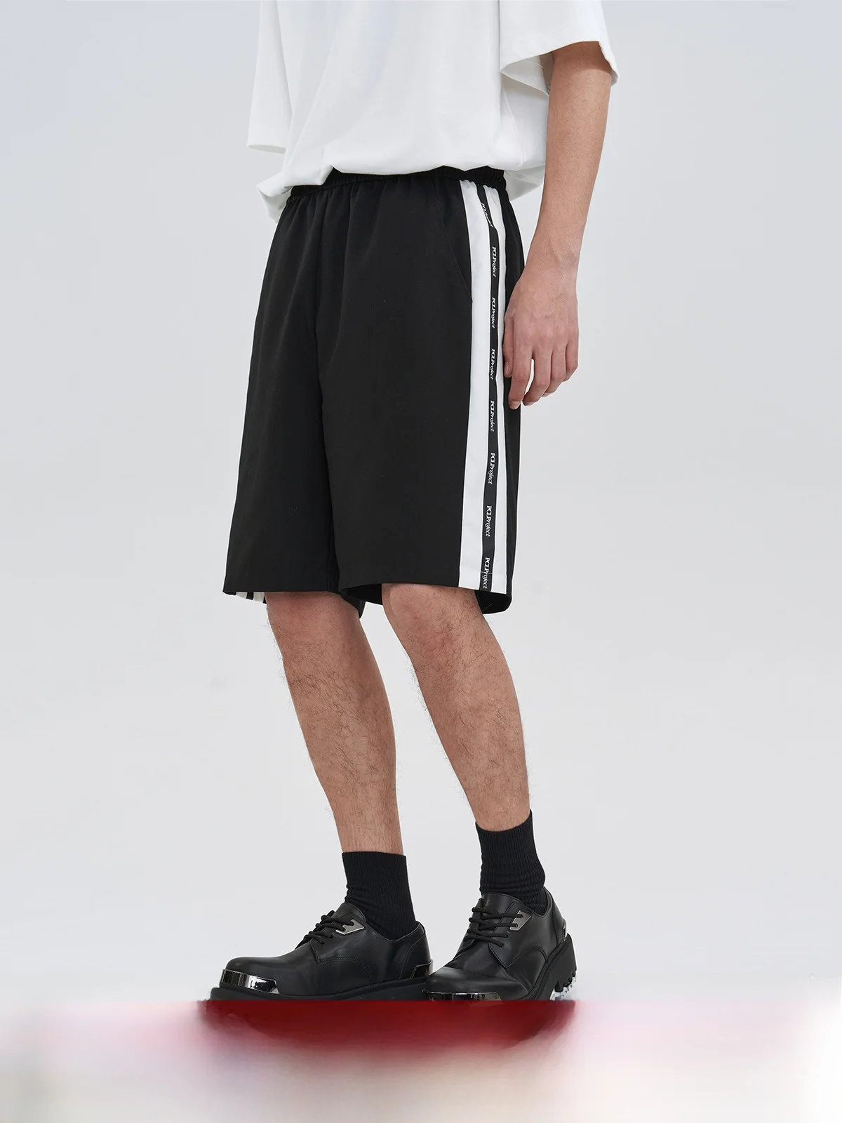 

PCLP Color Blo Stripe ort Pants Basic Bla Casual Loose Five-Quarter Length Summer Trendy Men's Clothing