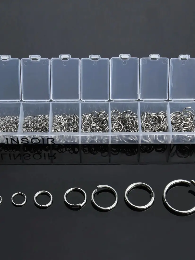 1 Doos 3-10 Mm Rvs Open Ringetjes Split Ringen Link Loop Connectors Voor Diy Sieraden Maken ambachten Ketting Accessoires - afbeelding 2