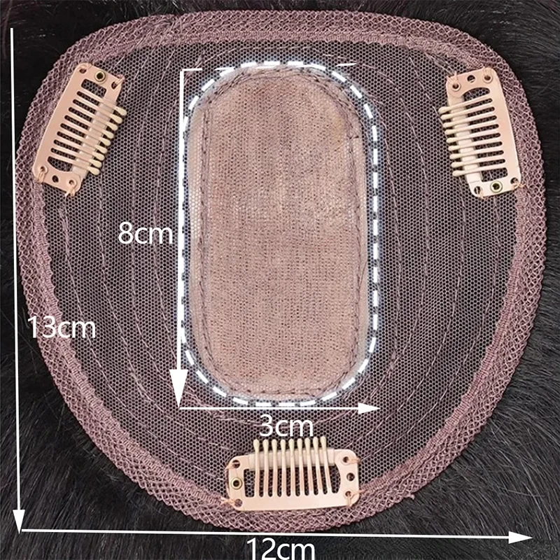 Base in seta Topper da donna Clip in veri capelli umani Parrucchino Estensione dei capelli umani Sottile e traspirante Toppers biondi Parrucca da donna per capelli