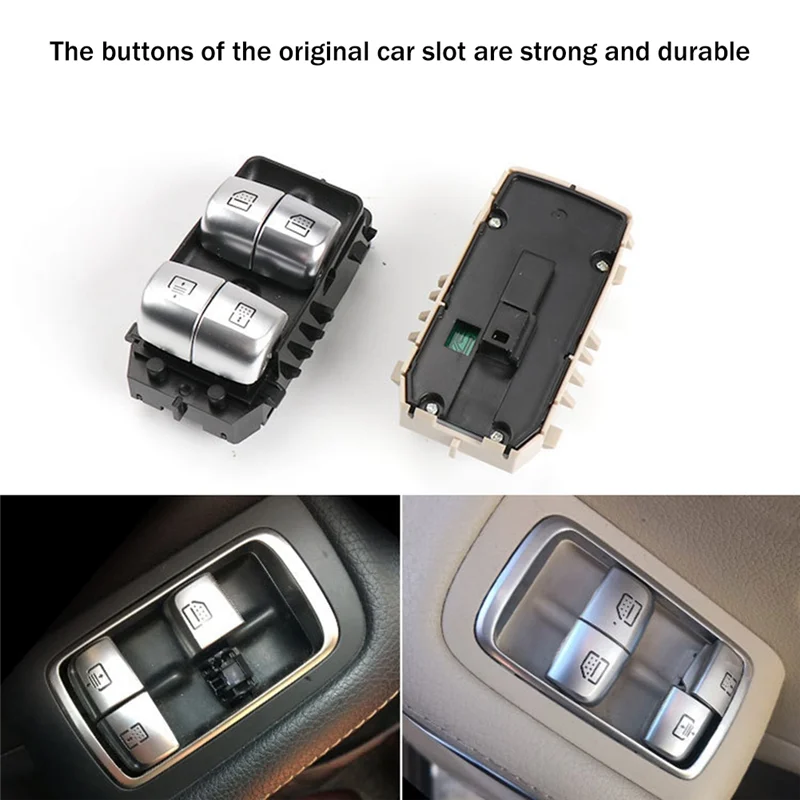 قسط 1 قطعة زر التحكم في رافع النافذة فتحة سقف التبديل 2229051505 أجزاء الملحقات البيج لمرسيدس بنز W222 S550E S600 2 #3