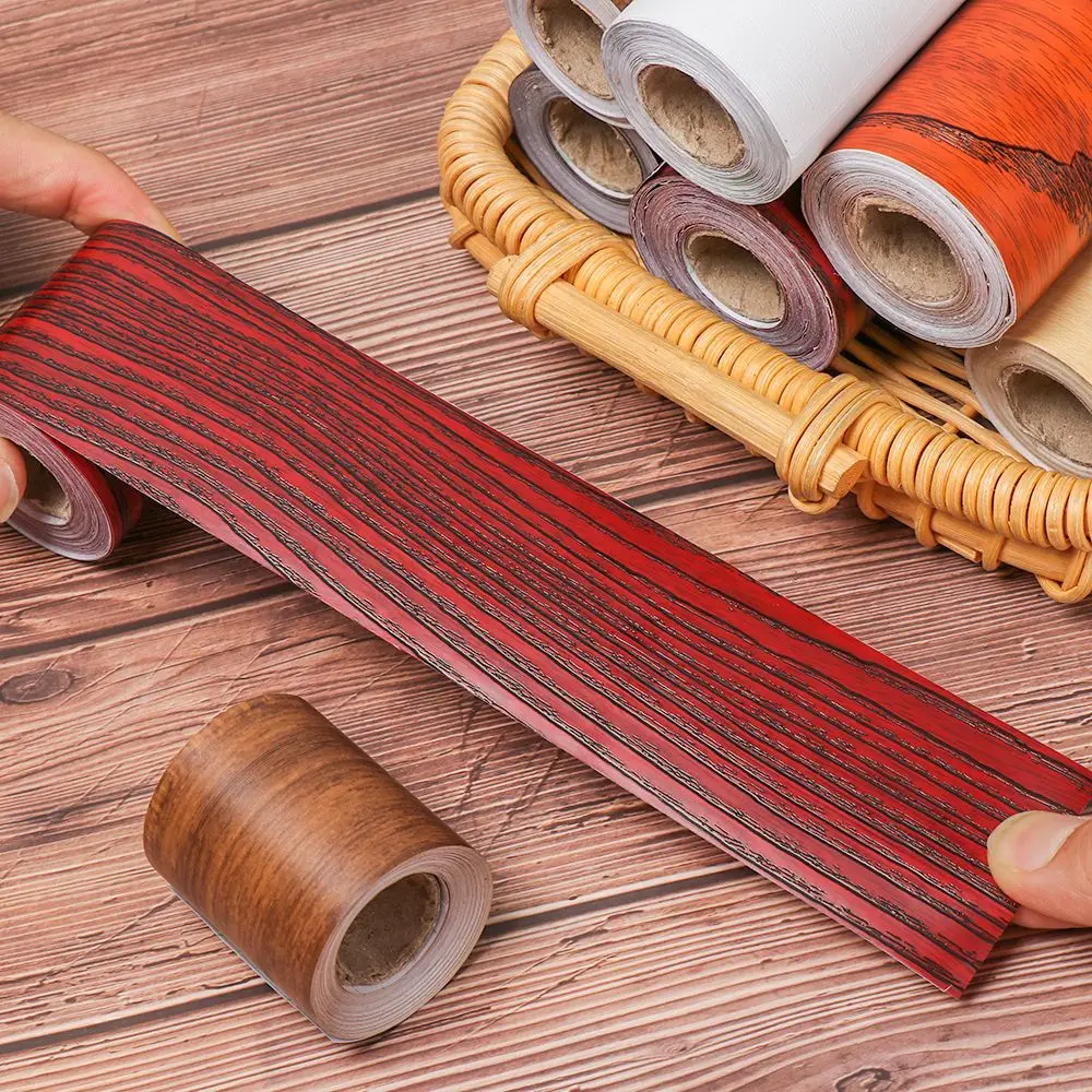 Living Room Waterproof Self-adhesive Skirting Line Baseboard Wall Border Stickers Wood Waist Line Wallpaper