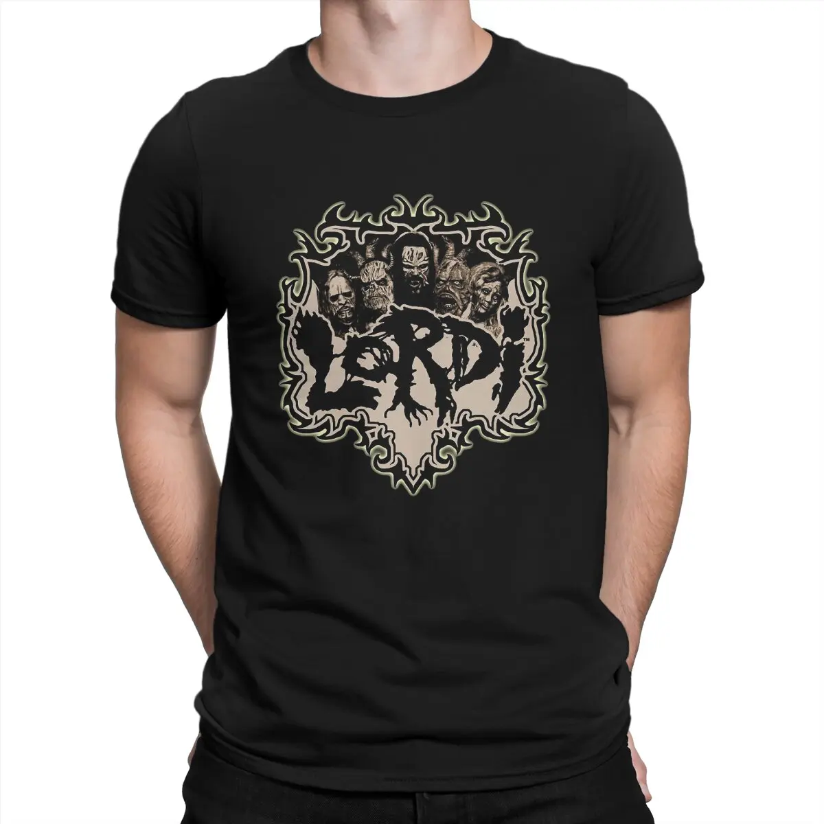 Devil Man's TShirt Lordi Metal O Neck Tops Fabric T Shirt Humor Top Quality Birthday Gifts