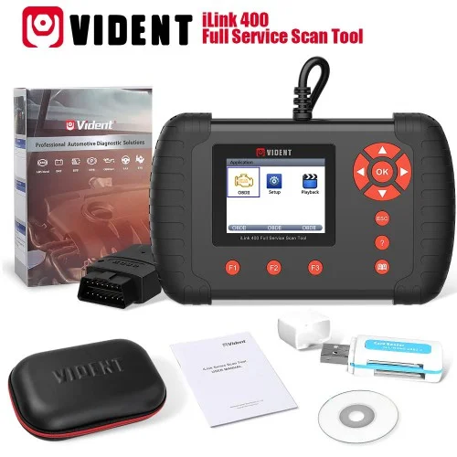 Original VIDENT iLink400 For ABS / SRS / EPB / DPF Regeneration/Oil Reset Update Online with 25 vehicle Full System Scan Tool