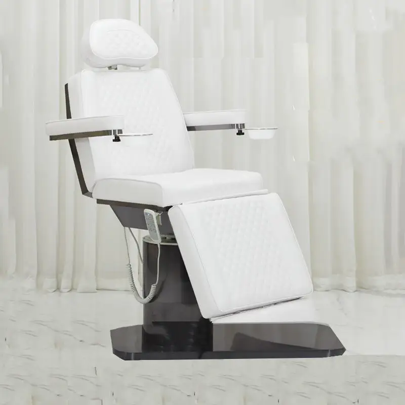 Grey Metal Base 4-Motor Electric Tiltable Beauty Massage Bed For Spa And Eyelash Salon
