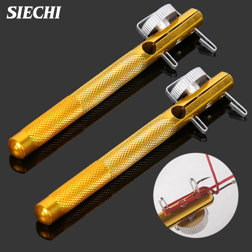 Automatic Fishing Line Hook Tier Machine Quick Double-headed Needle Knots Fishhook Tying Device Fast Aluminum Alloy Accessories