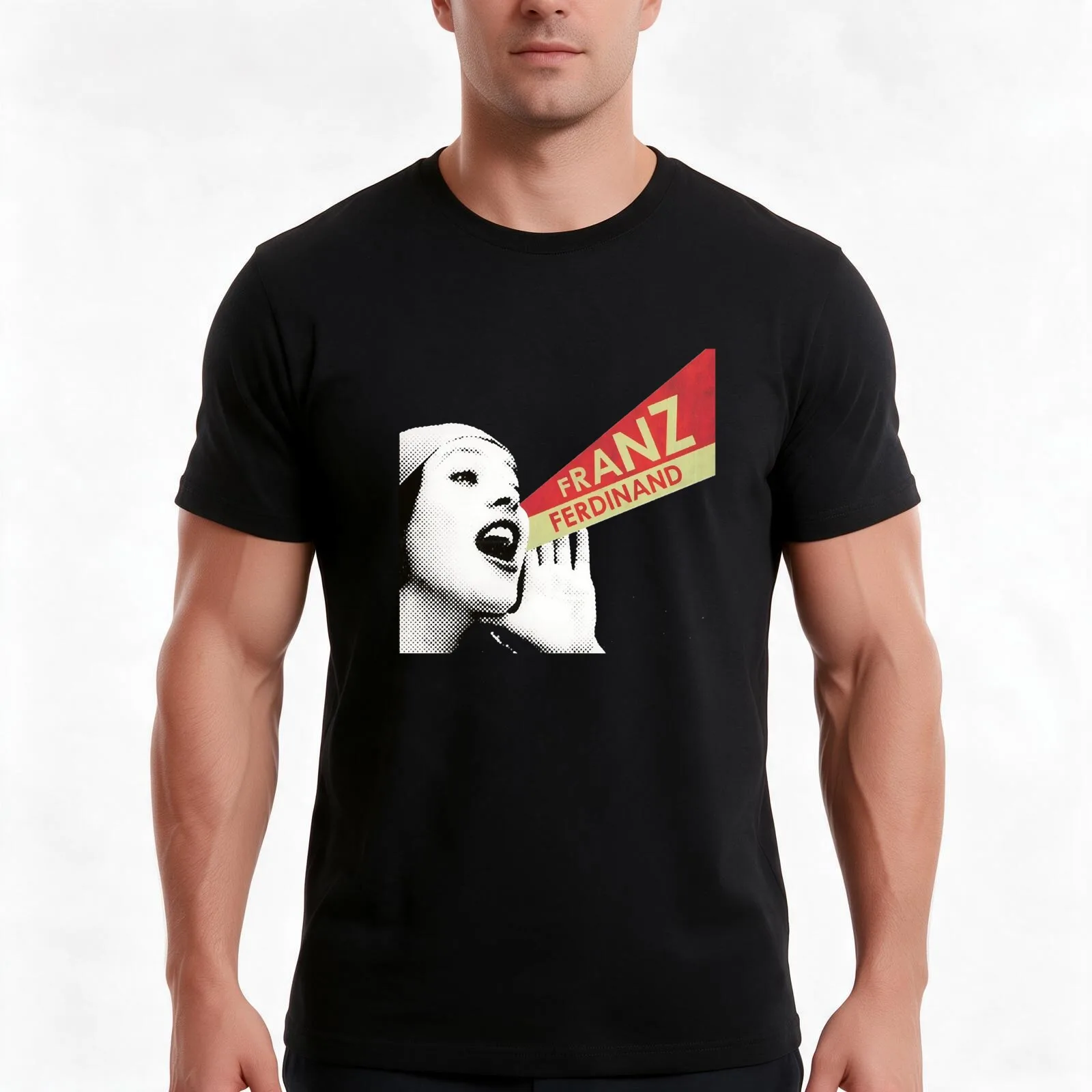Franz Ferdinand T-Shirt, Summer Casual Cotton Tee, Oversized Streetwear Tops, Vintage Graphic Print, Loose Fit Short Sleeve