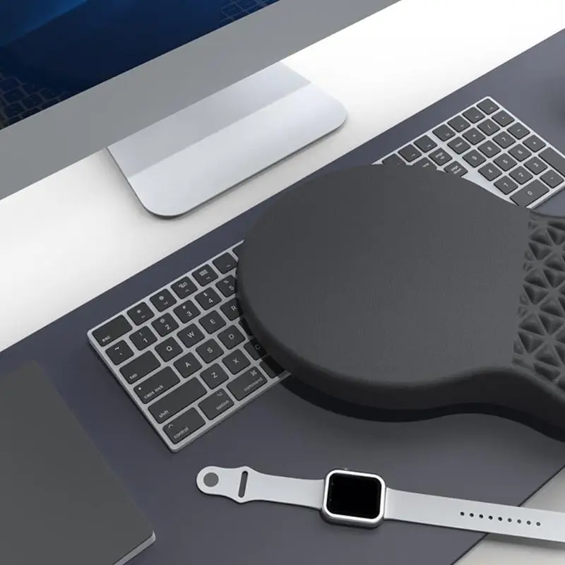 Office Mouse Pad for Wrist Relief Memory Foam Cushion AntiSlip Surfaces Easy to Clean Various Environment Home Use