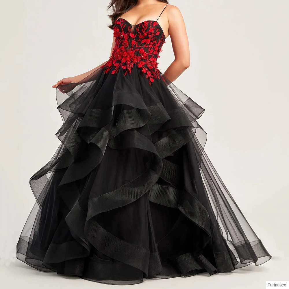 

A-line Women's Evening Dresses Floor-length Spaghetti Strap Sleeveless Prom Gown Fashion Flowers Simple Draped Customized Gowns