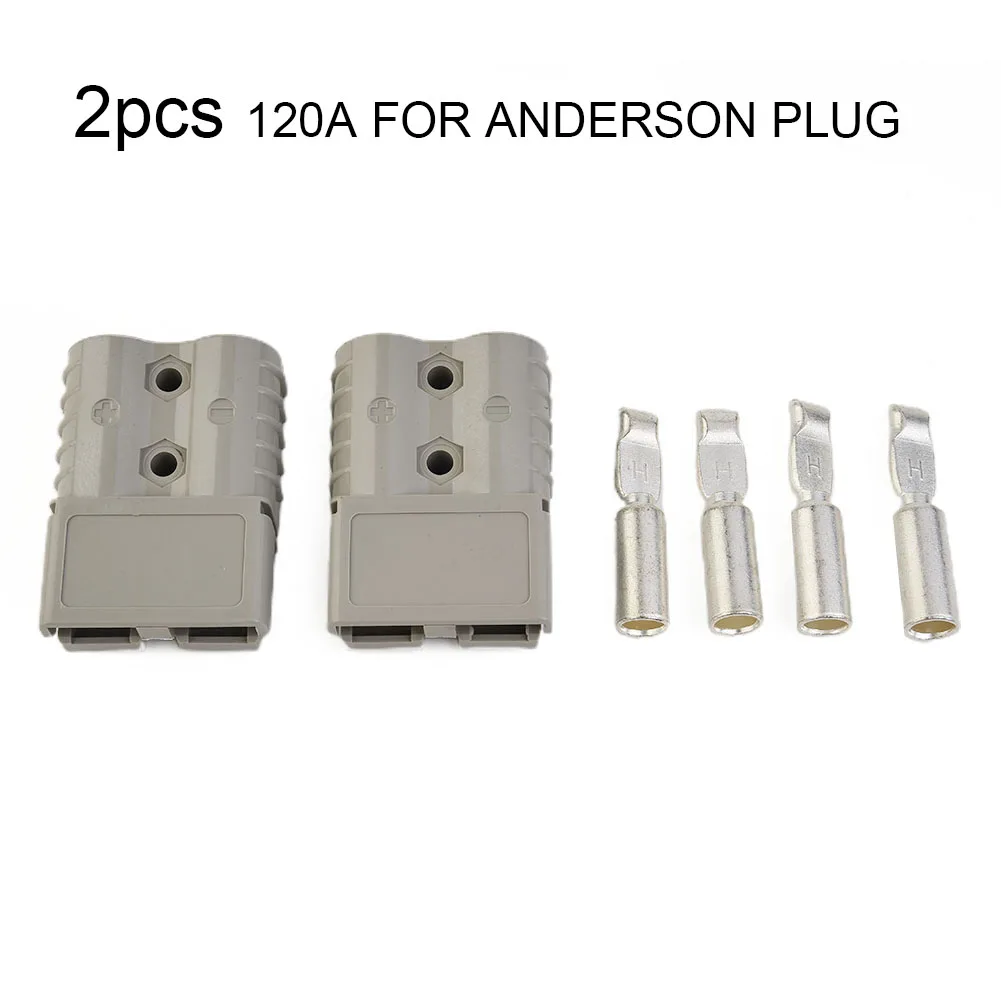 Genderless 120A Connectors Designed for Easy Installation on Trucks and Large Vehicles Includes 4 Terminals per Package