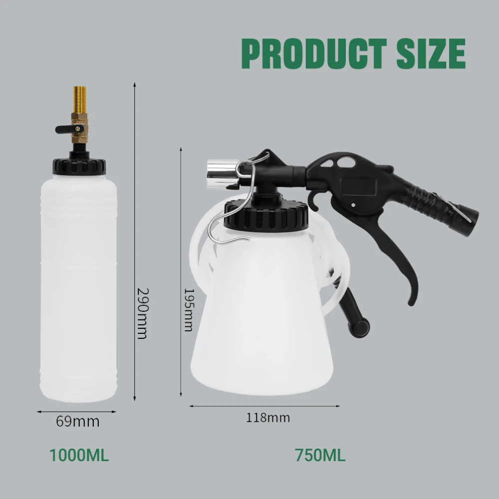 

Professional Brake Fluid Change Kit with 1000ML Filling Pot & 90-120PSI Pneumatic Oil Bleeding Pot for Cars Trucks & Motorcycles
