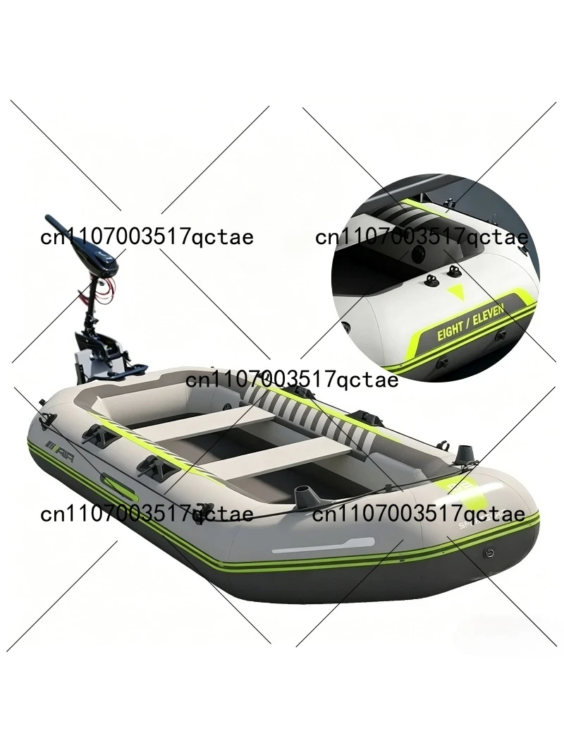 Drifting hard bottom assault boat inflatable  thickened fishing boat wear-resistant hovercraft rubber boat