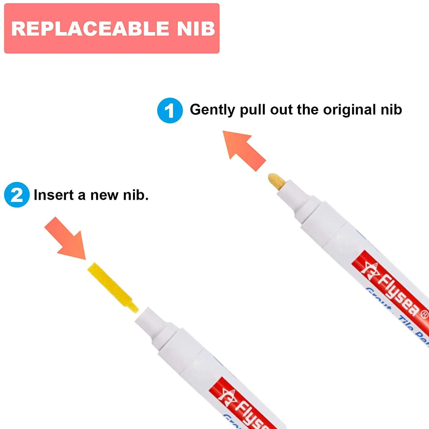 Permanent Tile Pen Wall Grout Restorer Pens White Repair Marker Grout Tile Pen Restorer Pen Renew Repair Tile Wall Floor image 5