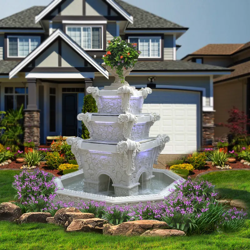Outdoor Fountain Hotel Clubhouse Moving to New Residence Flowing Water Lucky Fish Pond Villa Garden Courtyard Decoration Landsca