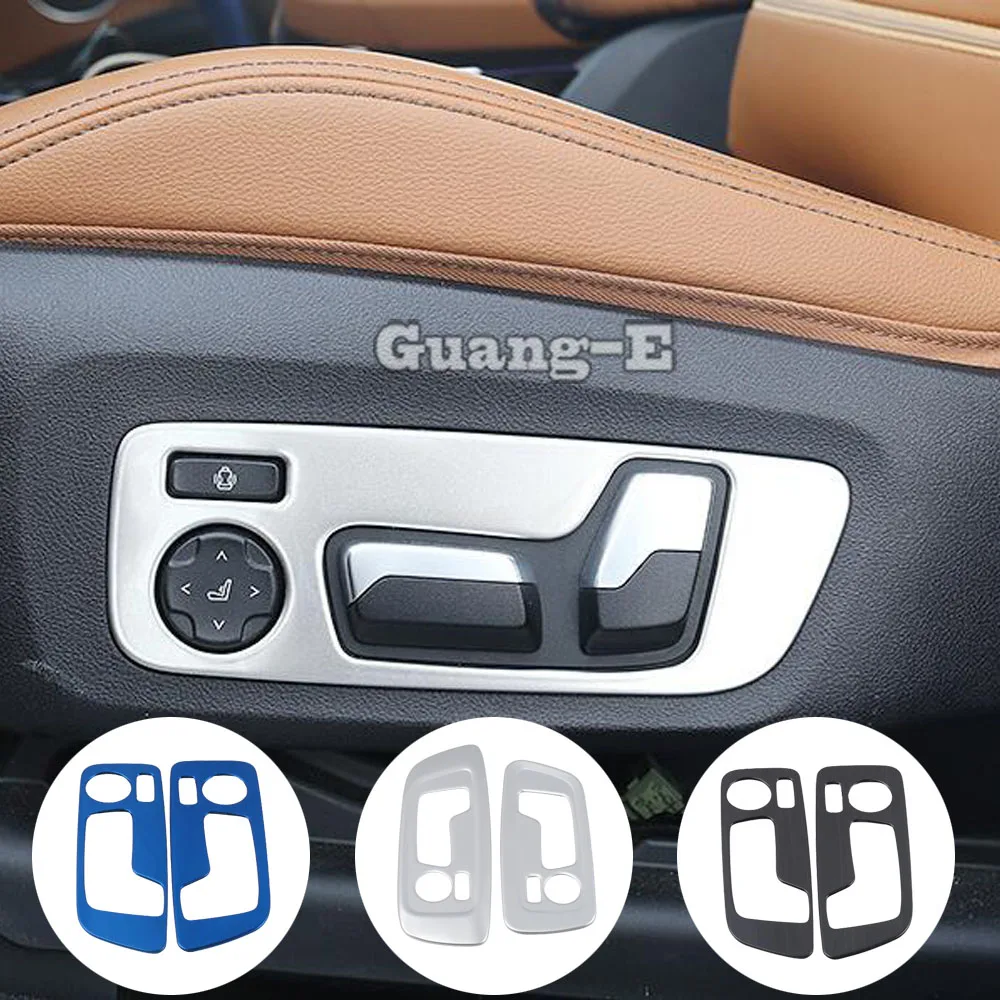 Car Stick ABS/Steel Seat Adjustment Knob Button Switch Trim 2PCs For BMW X3 XDrive 25i 28i 30i 2018 2019 2020 2021 2022 2023