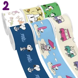MINI Cartoon Dog Snoopy Design Printed Grosgrain Satin Ribbon for Gift Wrapping Hair Bow 50 Yards