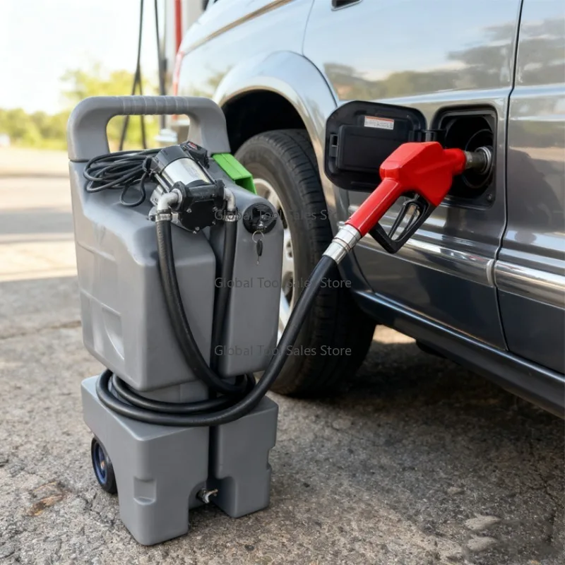 

120 Liters Petrol Poly Plastic Storage Container Mobile Tank with High Quality Fuel Die.sel Pump 12V