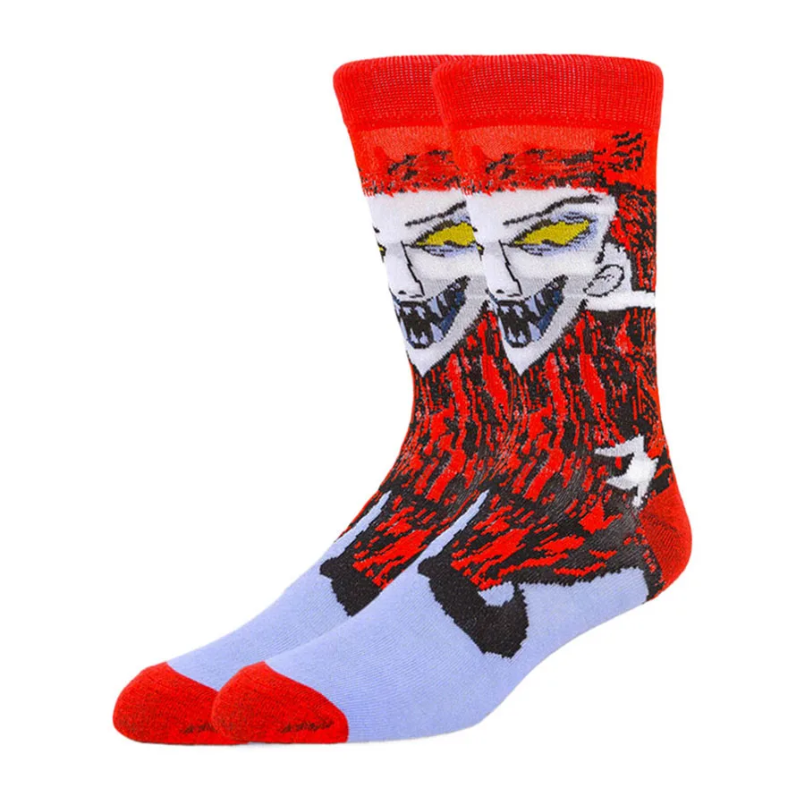 Calcetines con temática de Anime de dibujos animados para hombres y mujeres, estampados de Navidad y Halloween, moda urbana de Hip Hop, novedad, divertidos calcetines informales