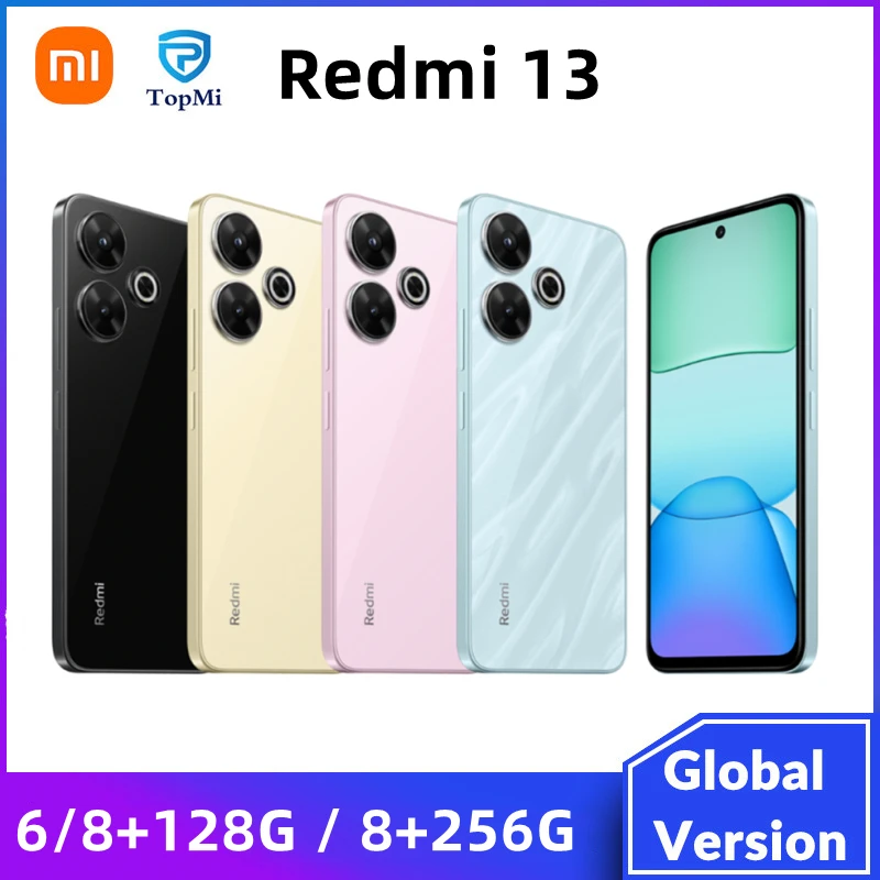 Xiaomi Redmi 13 Global Version 128GB 8GB 256GB MediaTek Helio G91-Ultra 108MP Camera 5030mAh Redmi13 Side Fingerprint Redmi13