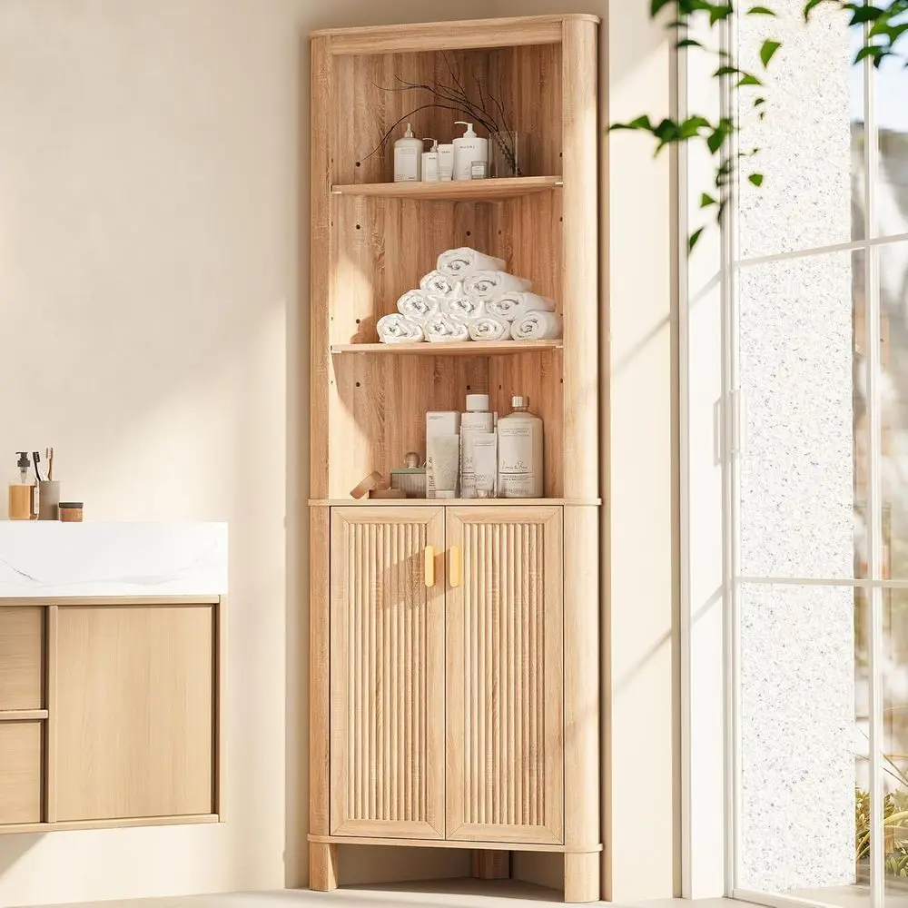 

69 Tall 6-Tier Storage Cabinet for Space-Saving Solutions in Bathroom, Living Room, and Kitchen