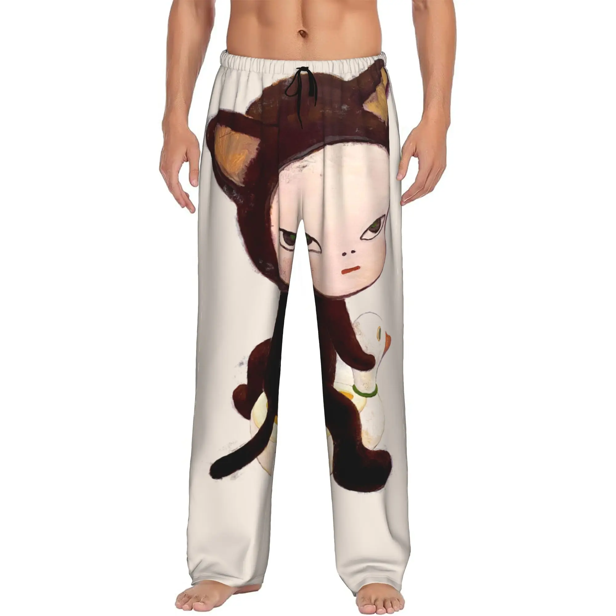 Custom Y-Yoshitomos Nara Pajama Pants Men's  Sleepwear Lounge Sleep Bottoms Stretch with Pockets
