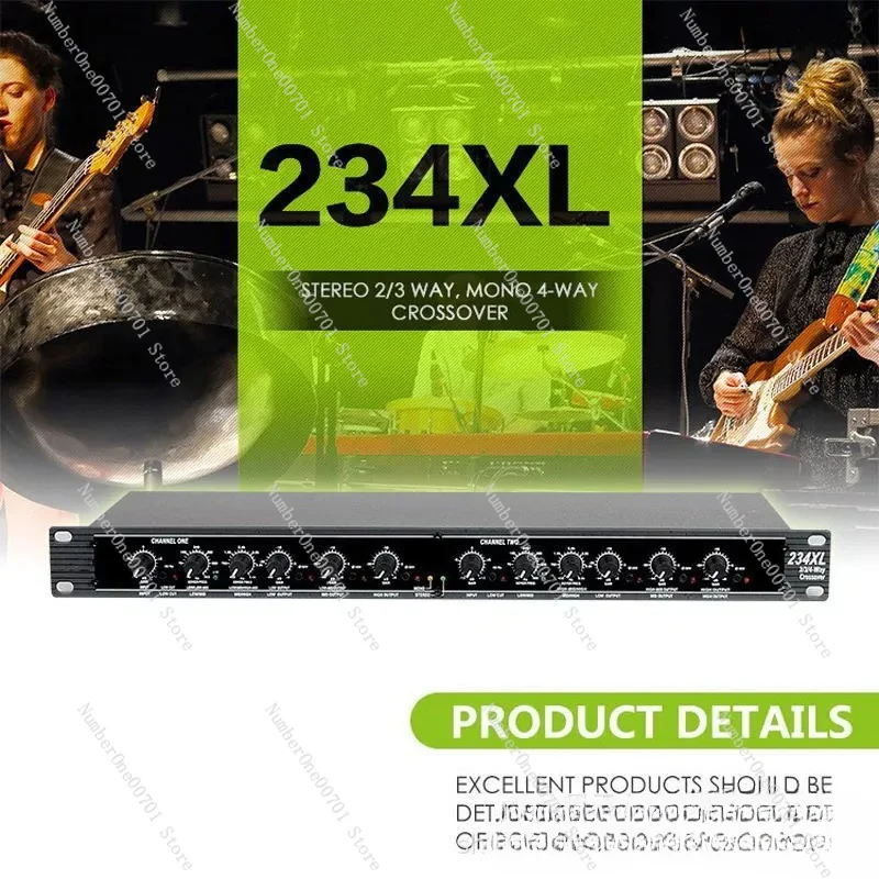 Professional 234XL Stereo 2/3-Way Crossover for Live Sound & Stage