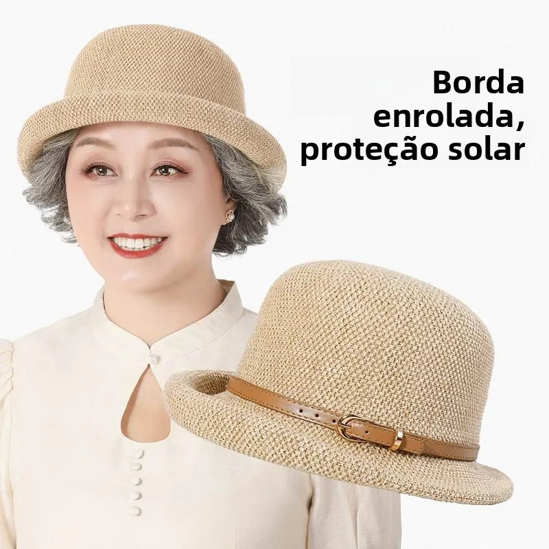 sun-protection-lightweight-summer-hat-for-elderly-women-casual-style-bendable-brim-non-folding-travel-suitable-bucket-hat