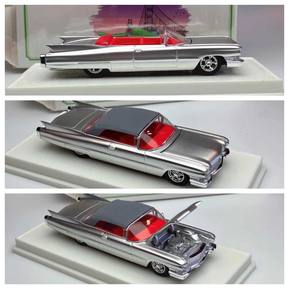 Mechanic 1:64 Silver 1960 Muscle Coupe Deville Model Diecast Collect Car