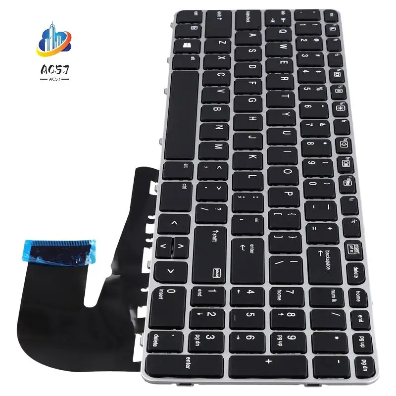 AC57-Keyboard For HP Elitebook 755 G3 850 G3 850 G4 Zbook 15U G3 G4 No Backlit No Pointing Silver Frame