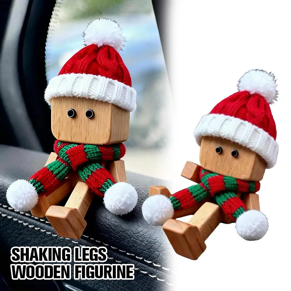Shaking wooden It comes with vivid expression accessories, desktop, bookshelf, car decorations Christmas gift for Man