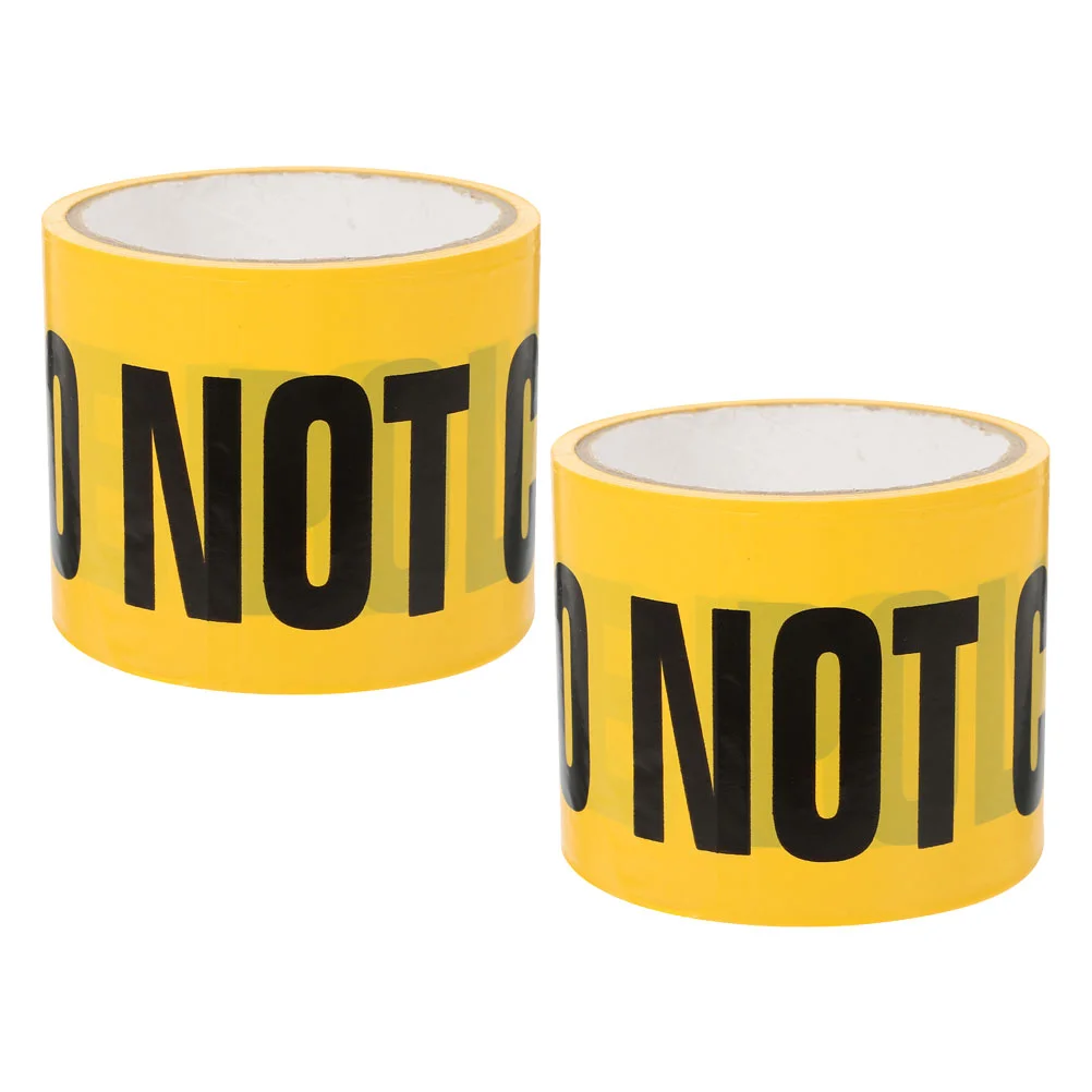 2 pçs fita de perigo cordão tapete decorações de festa de polícia deck fita de cuidado amarelo