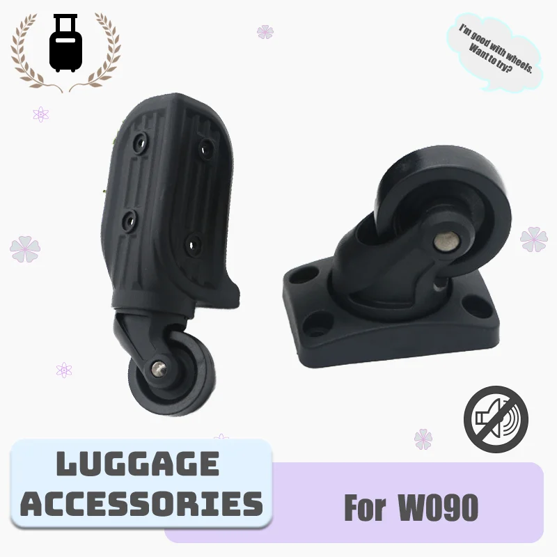 

For W090 Durable Heavy-Duty Luggage Replacement Wheels - Easy Installation 360-Degree Swivel Wheels Silent Swivel Casters