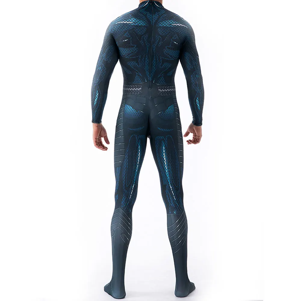 Halloween Aquaman 2 Cosplay Costume Superhero Arthur Curry Orin Zentai Bodysuit Suit Jumpsuits Adult 