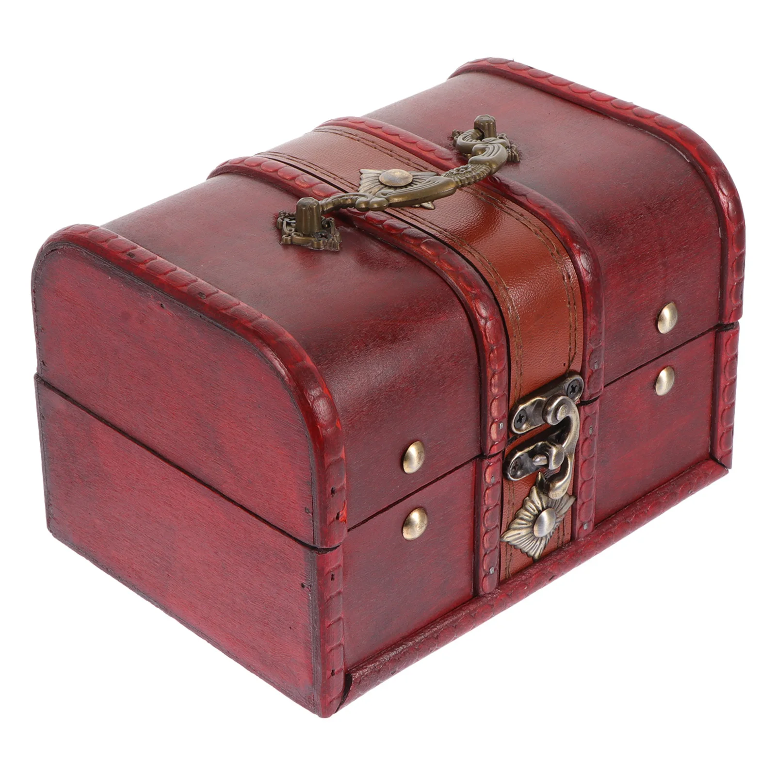 

1pcs Wooden Storage Box Vintage Style Large Capacity Smooth Anti-Rust Durable Container For Jewelry Coins Crafts Keepsakes Gift