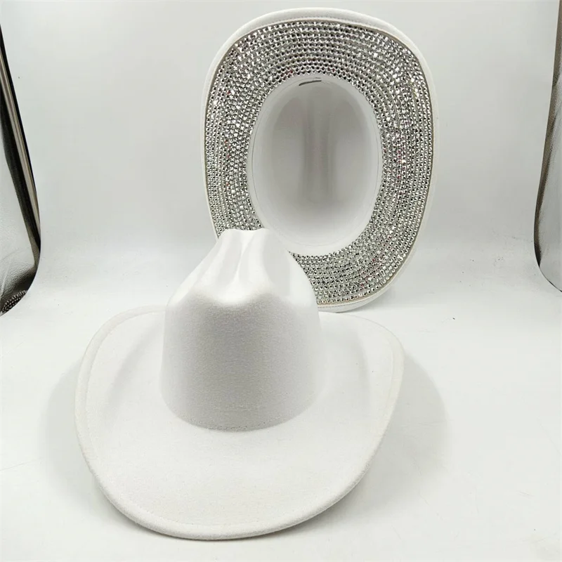 Cowboy Series Western style Cowboy Women's Hat Men's Retro Men's Panama Cowboy Jazz Hat Men's Hat Water Diamond Sombrero Hombre image 3
