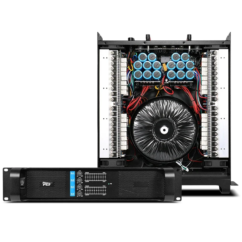 Hot Sell 2U 4*800W 4 Channel Power Amplifier Stereo Class H Good Quality High Powerful Audio Sound System Professional Amplifier