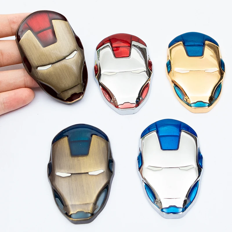 Miniso Marvel Iron Man Metal Car Rear Sticker Decal Auto Window Emblem Badge for Mercedes Benz BMW Jeep Peugeot Land Rover KIA