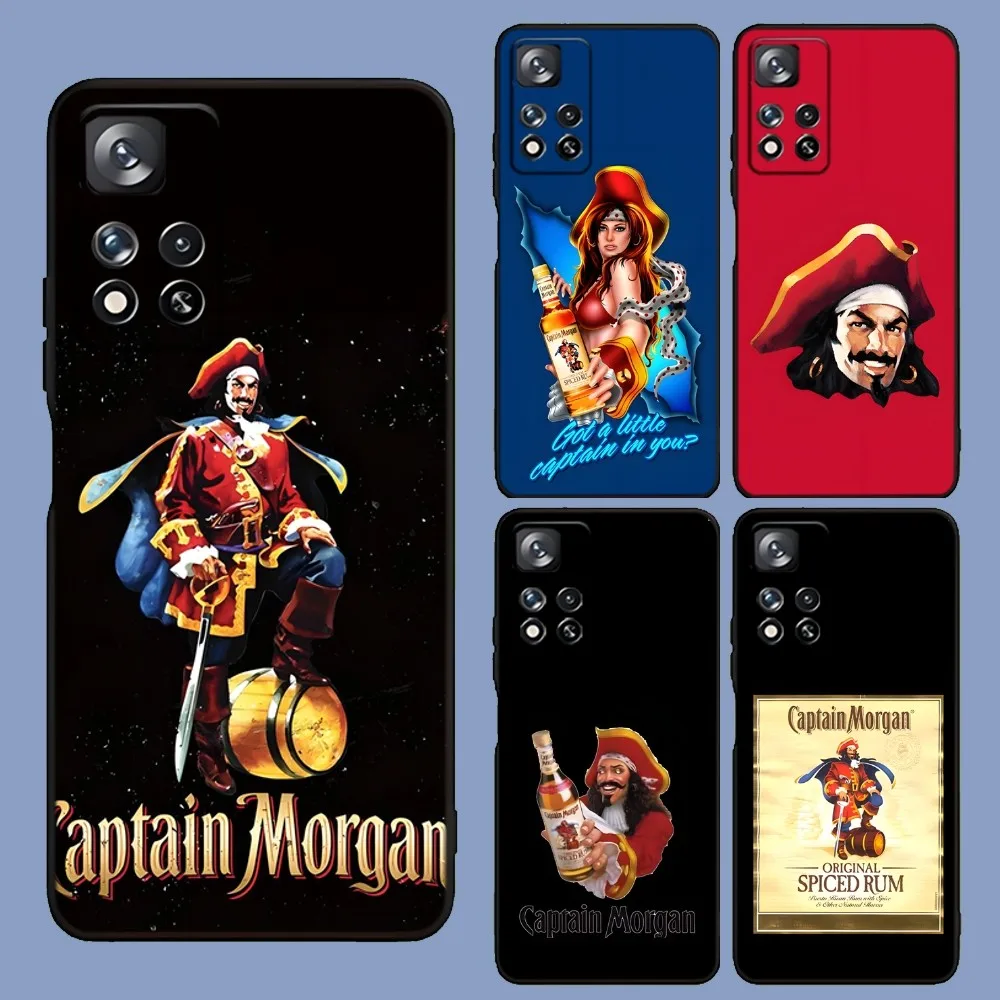 

Alcohol Pirate Captain Morgan Rum Phone Case For Samsung Galaxy A13,A21s,A22,A31,A32,A52,A53,A71,A80,A91 Soft Black Cover