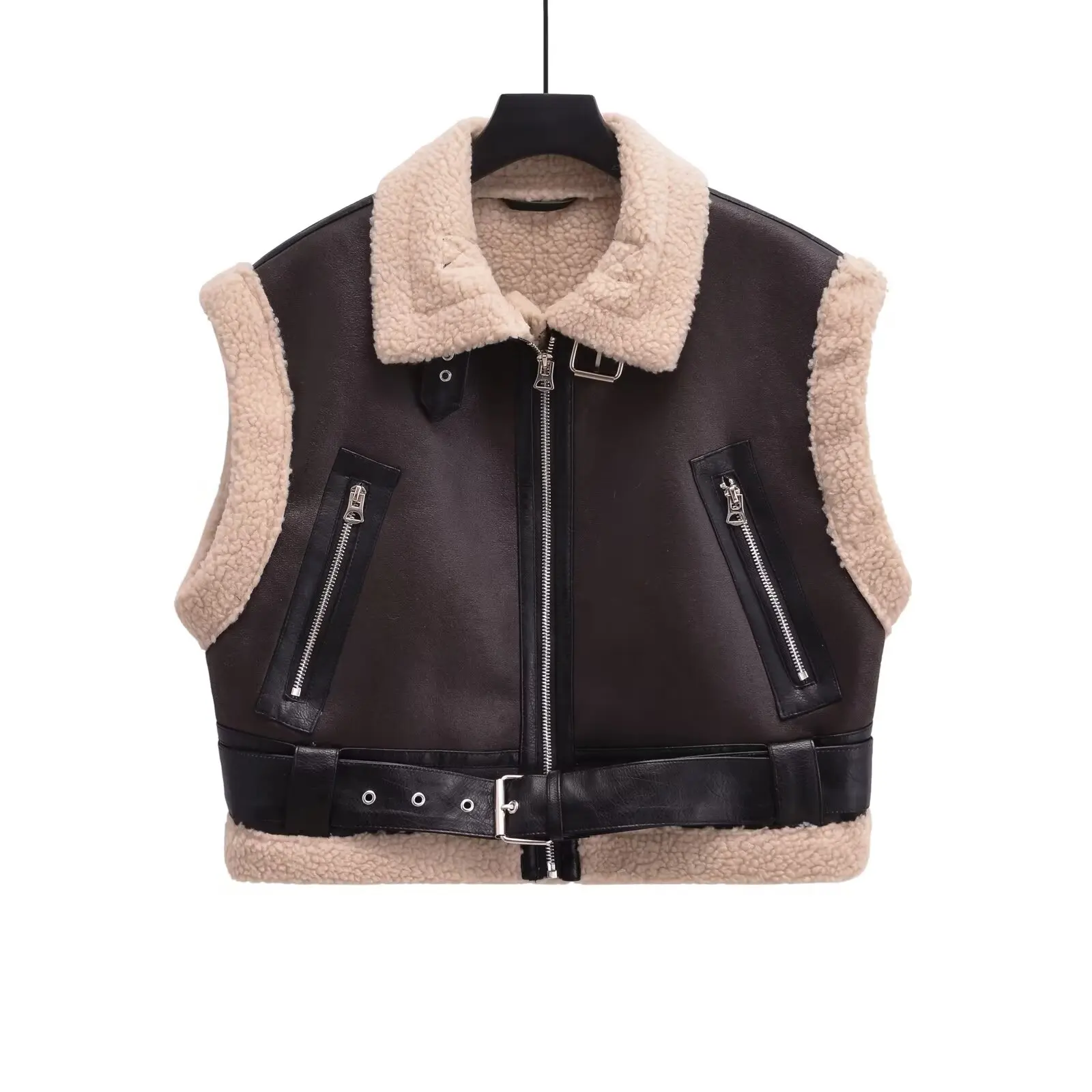 

2024 autumn new women's clothing style fashionable and versatile casual double-sided short vest