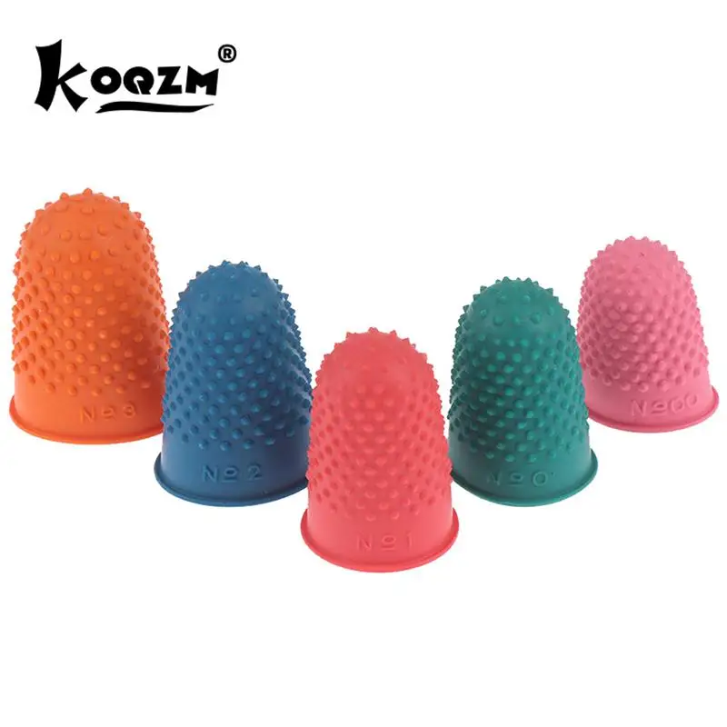 5Pcs/lot Counting Cone Rubber Thimble Protector Sewing Quilter Finger Tip Craft Needlework Sewing Accessories