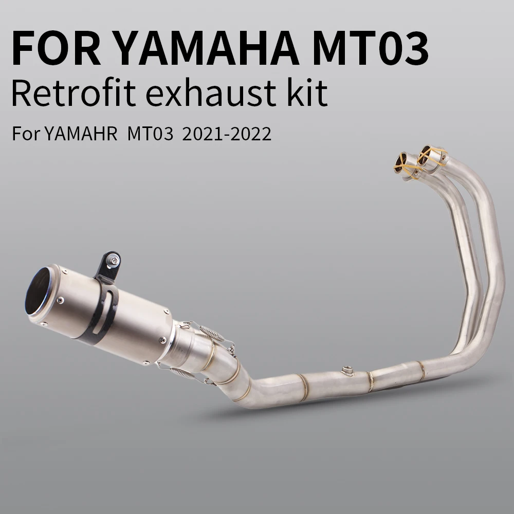 For YAMAHA R3 R25 MT05 MT03 Full Motorcycle Exhaust System Escape Slip On Front Tube Link Pipe Full exhaust pipe 2015-2023